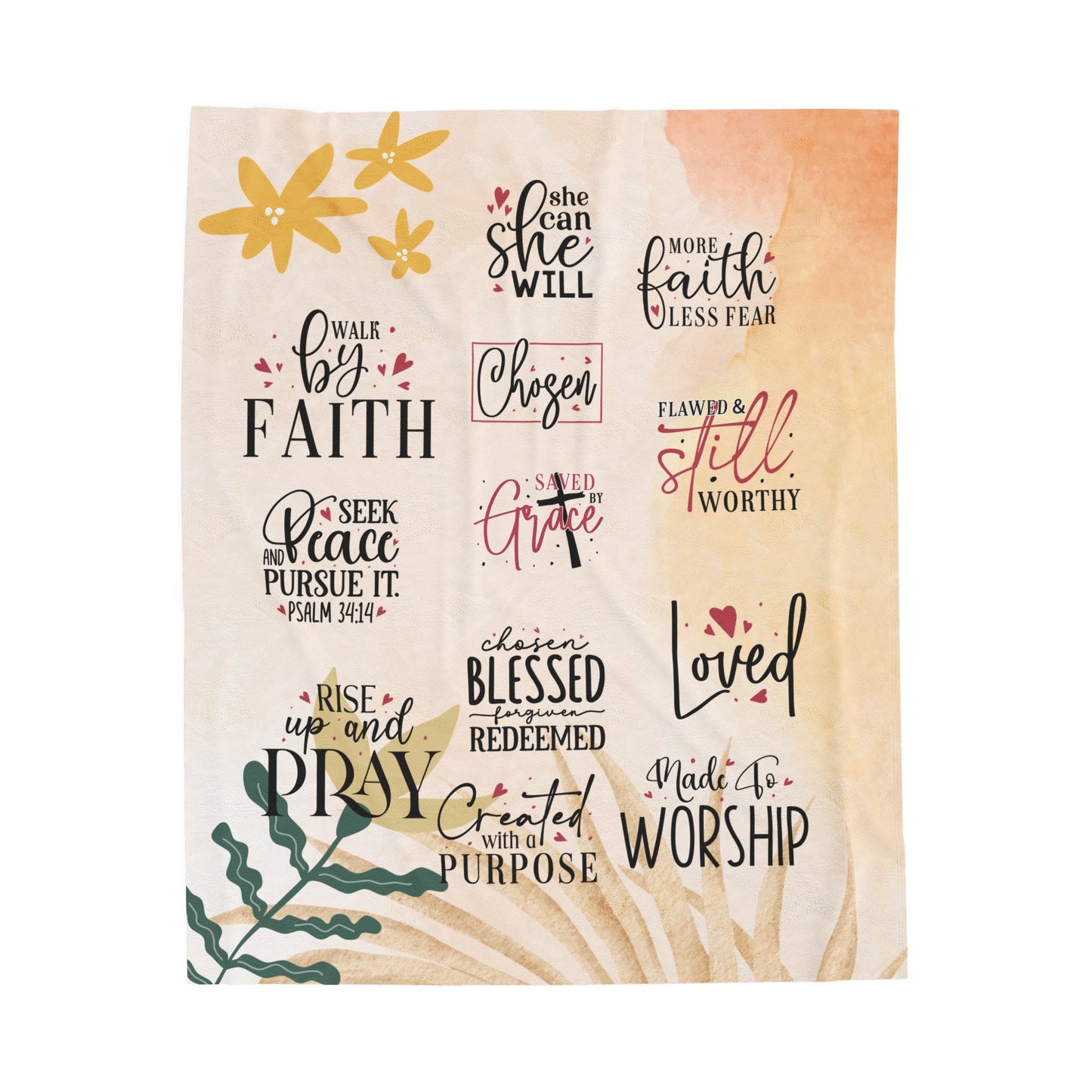 Affirmation Velveteen Plush Blanket