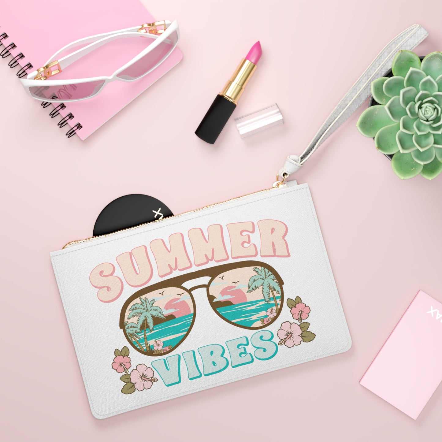 Summer Vibe Affirmation Clutch Bag