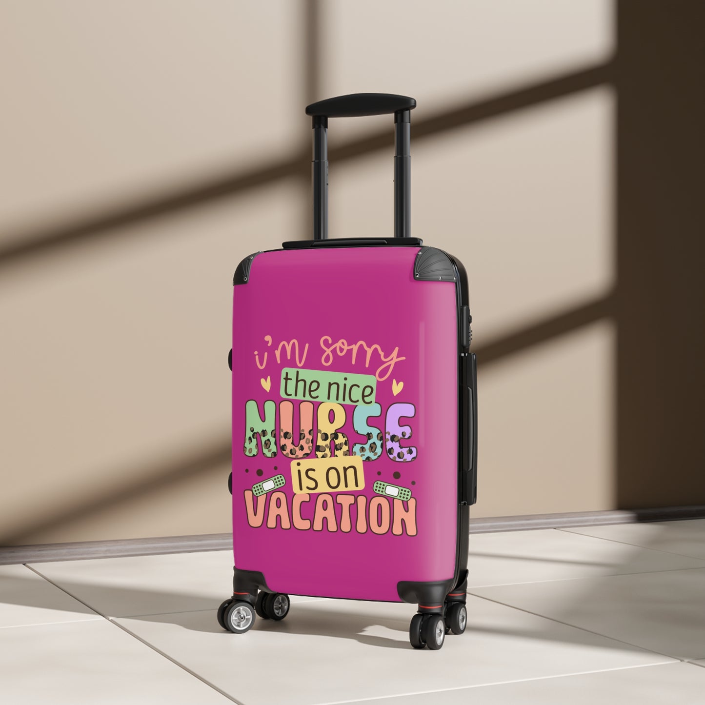 Limited Edition Nurse On Vacation Handcarry Suitcase Red Wine