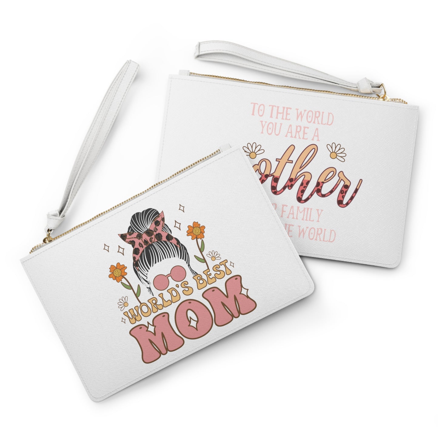 World's Best Mom Affirmation Clutch Bag