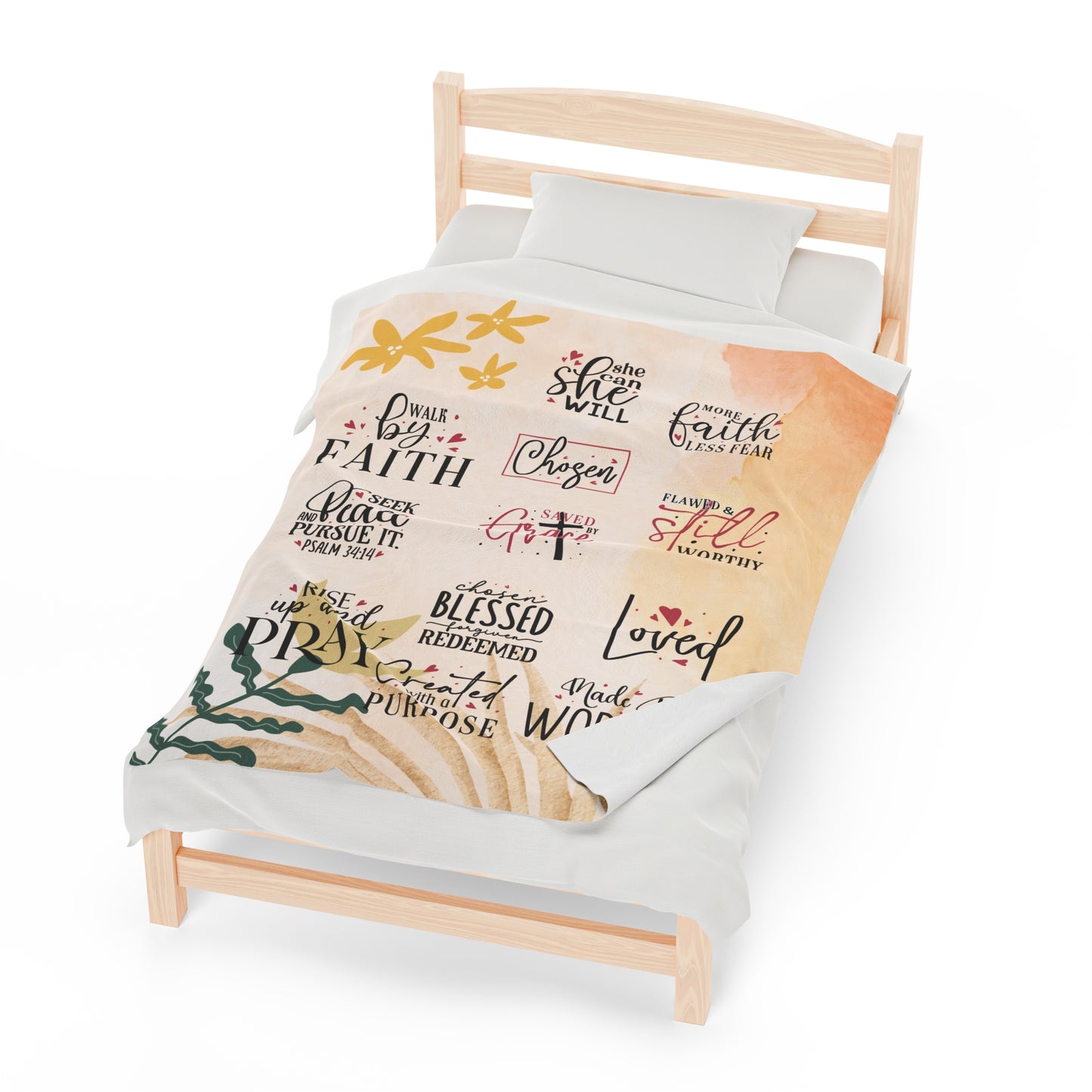 Affirmation Velveteen Plush Blanket