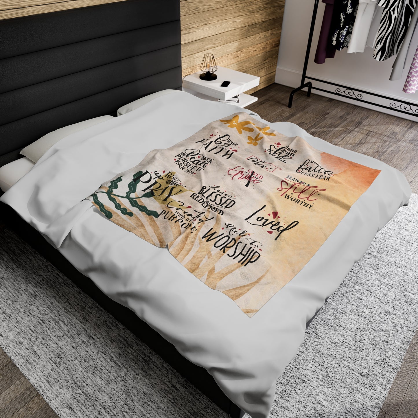 Affirmation Velveteen Plush Blanket