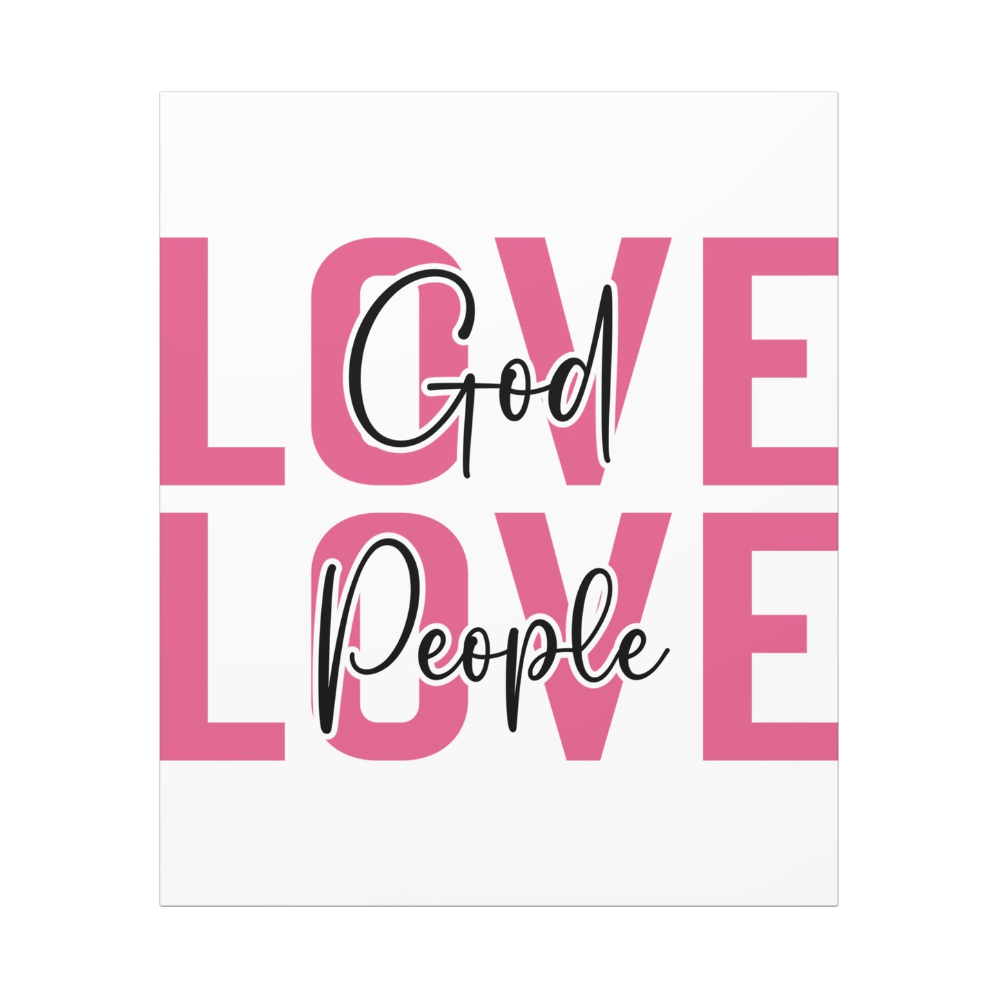 God Love People Canvas Art Wraps, Inspirational Decor, Wall Art, Home Blessings, Gift for Faith Lovers, Church Art