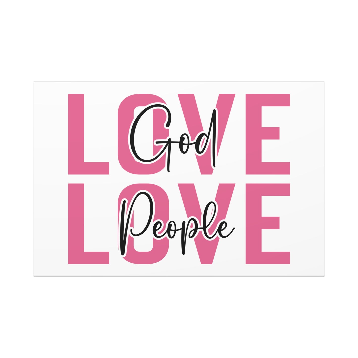 God Love People Canvas Art Wraps, Inspirational Decor, Wall Art, Home Blessings, Gift for Faith Lovers, Church Art