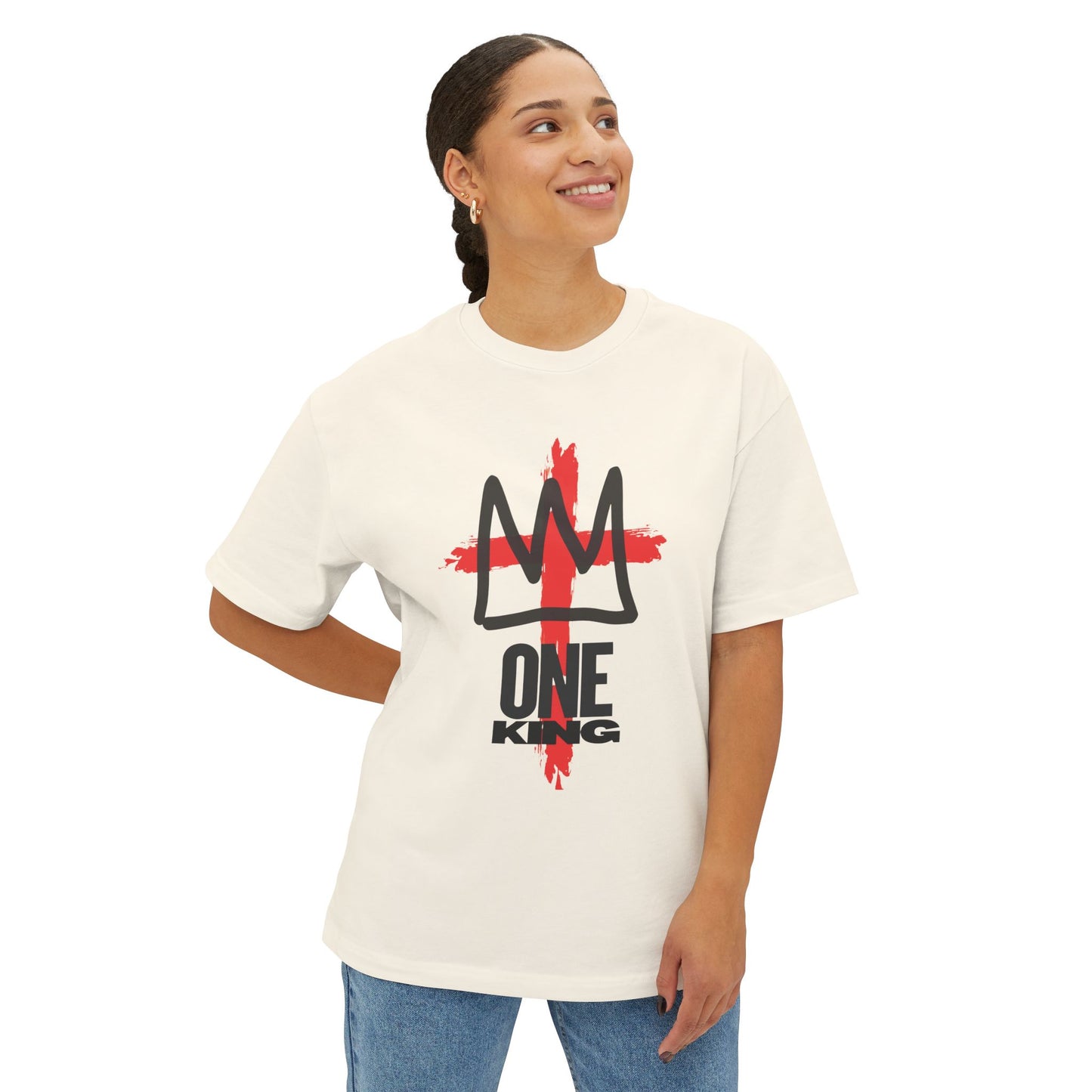 One King Cross Tee — Christian Crown Graphic T-Shirt
