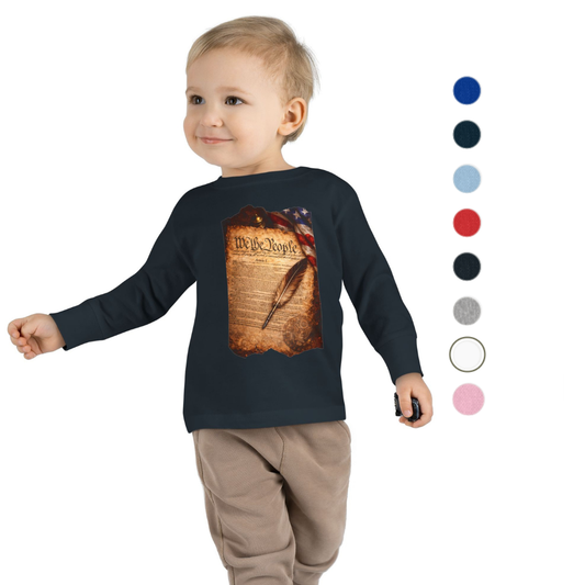 Toddler Long Sleeve Tee — "We the People" Constitution Patriotic Shirt