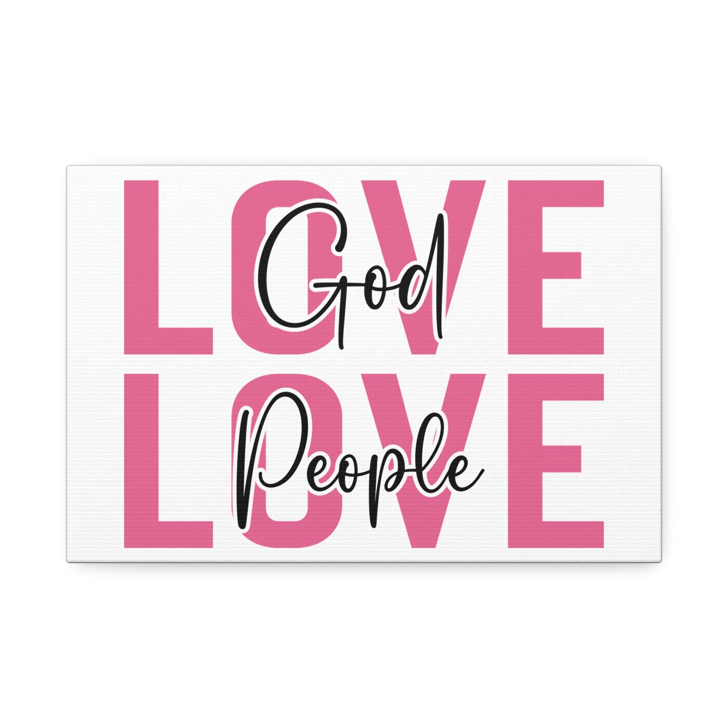 12x8" Inspirational Wall Art Canvas, Love God People Decor, Home Sweet Home, Faith-Based Gift, Uplifting Living Room Artwork