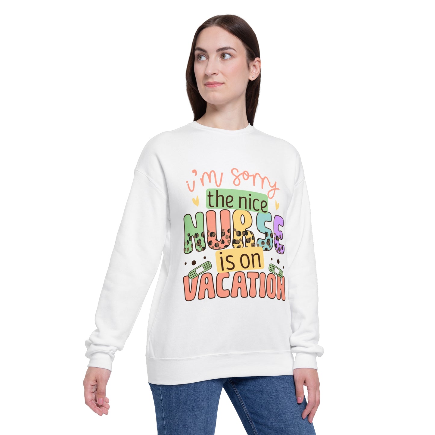 Nurse On Vacation Shoulder Sweatshirt