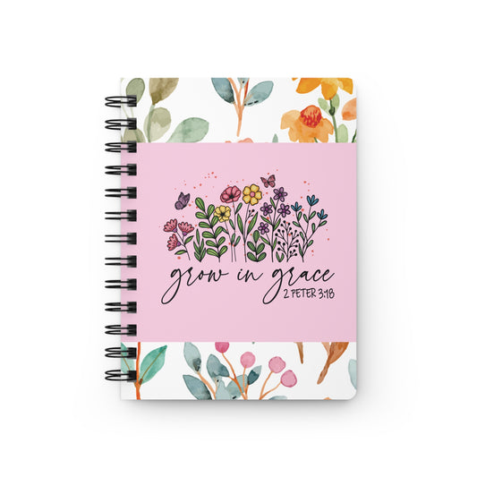 Faith Floral Spiral Journal — "Grow in Grace / God Is Still Writing Your Story"
