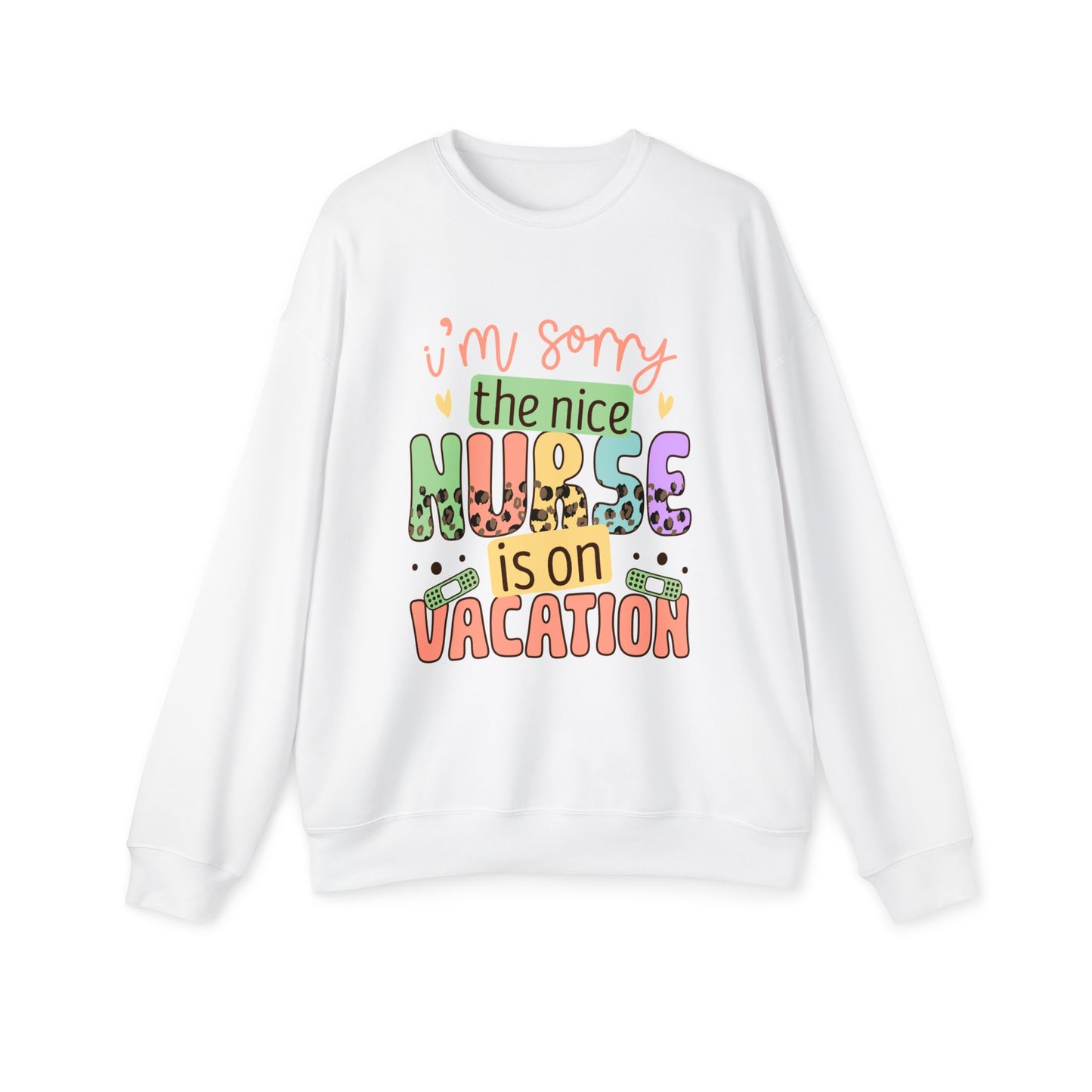 Nurse On Vacation Shoulder Sweatshirt